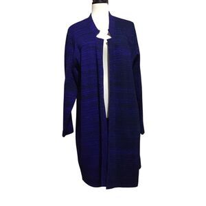 H by Halston Long Double Knit Open Front‎ Jacquard Sweater 3X